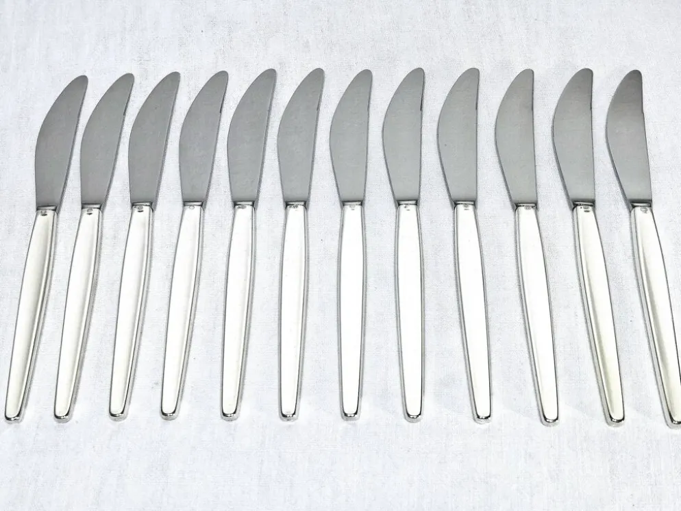 Ménagère georg jensen - modèle cypress - 133 pièces, argent massif