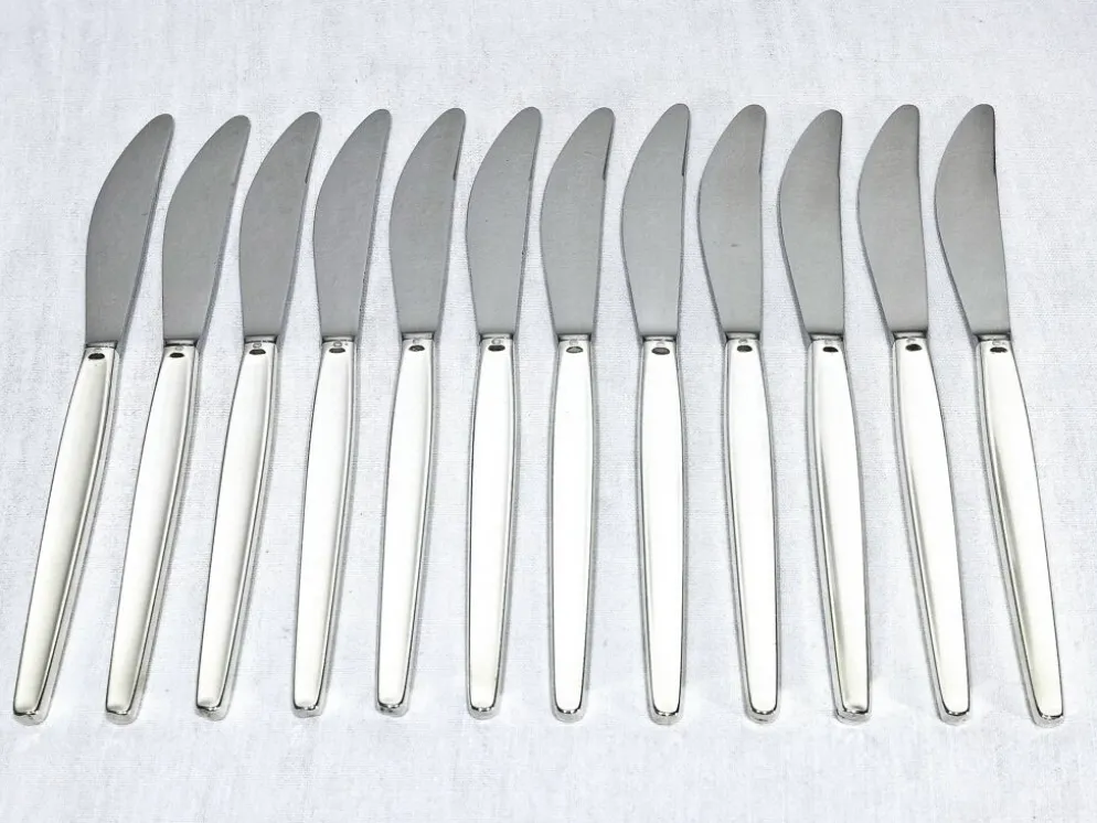 Ménagère georg jensen - modèle cypress - 133 pièces, argent massif