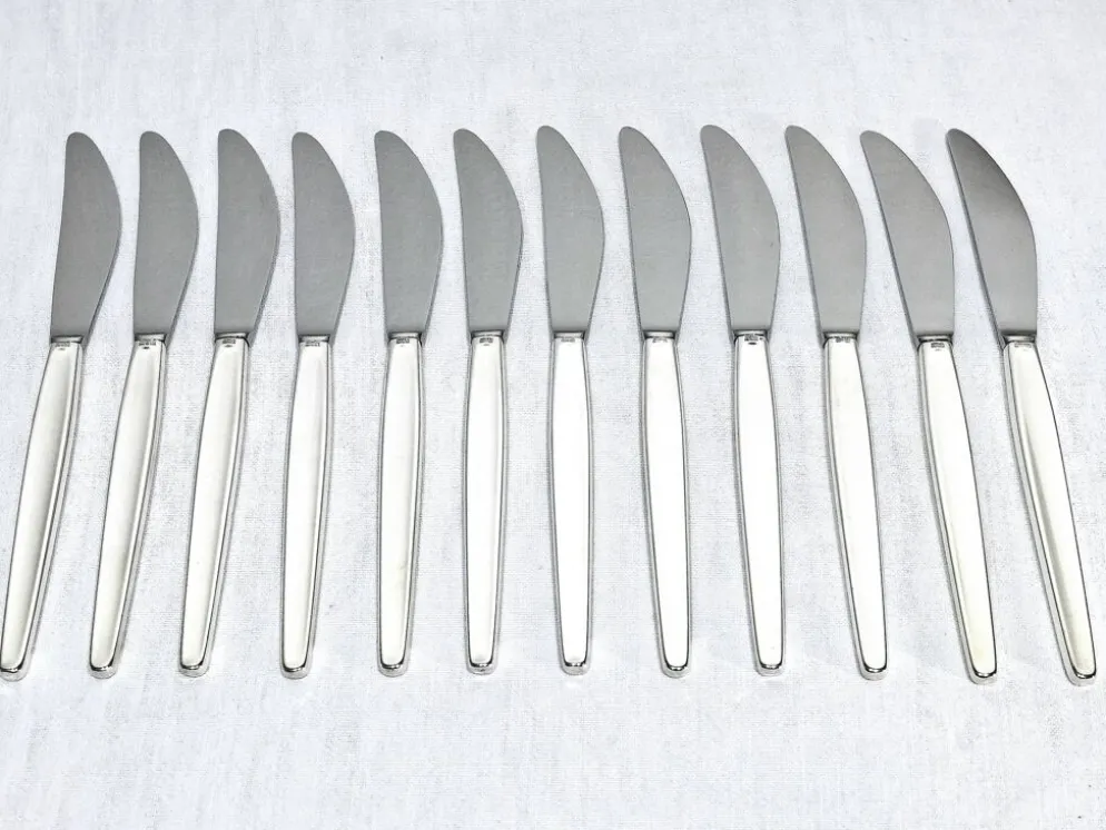 Ménagère georg jensen - modèle cypress - 133 pièces, argent massif