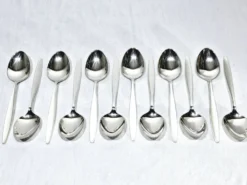 Ménagère georg jensen - modèle cypress - 133 pièces, argent massif