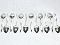 Ménagère georg jensen - modèle cypress - 133 pièces, argent massif