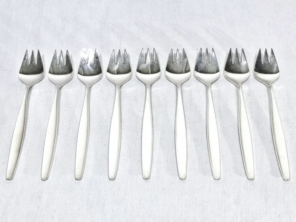Ménagère georg jensen - modèle cypress - 133 pièces, argent massif