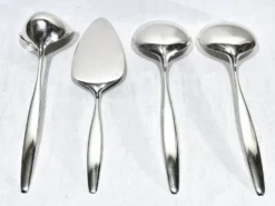 Ménagère georg jensen - modèle cypress - 133 pièces, argent massif