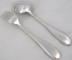 Ménagère 25 pièces François Frionnet en métal argenté, décor perles