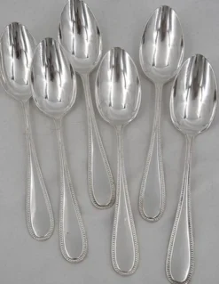 Ménagère 25 pièces François Frionnet en métal argenté, décor perles