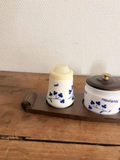 Ménagère Service Condiment Vintage Sel Poivre Moutarde 1970