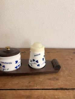 Ménagère Service Condiment Vintage Sel Poivre Moutarde 1970