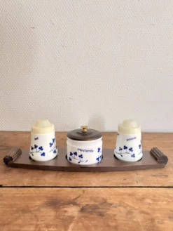 Ménagère Service Condiment Vintage Sel Poivre Moutarde 1970
