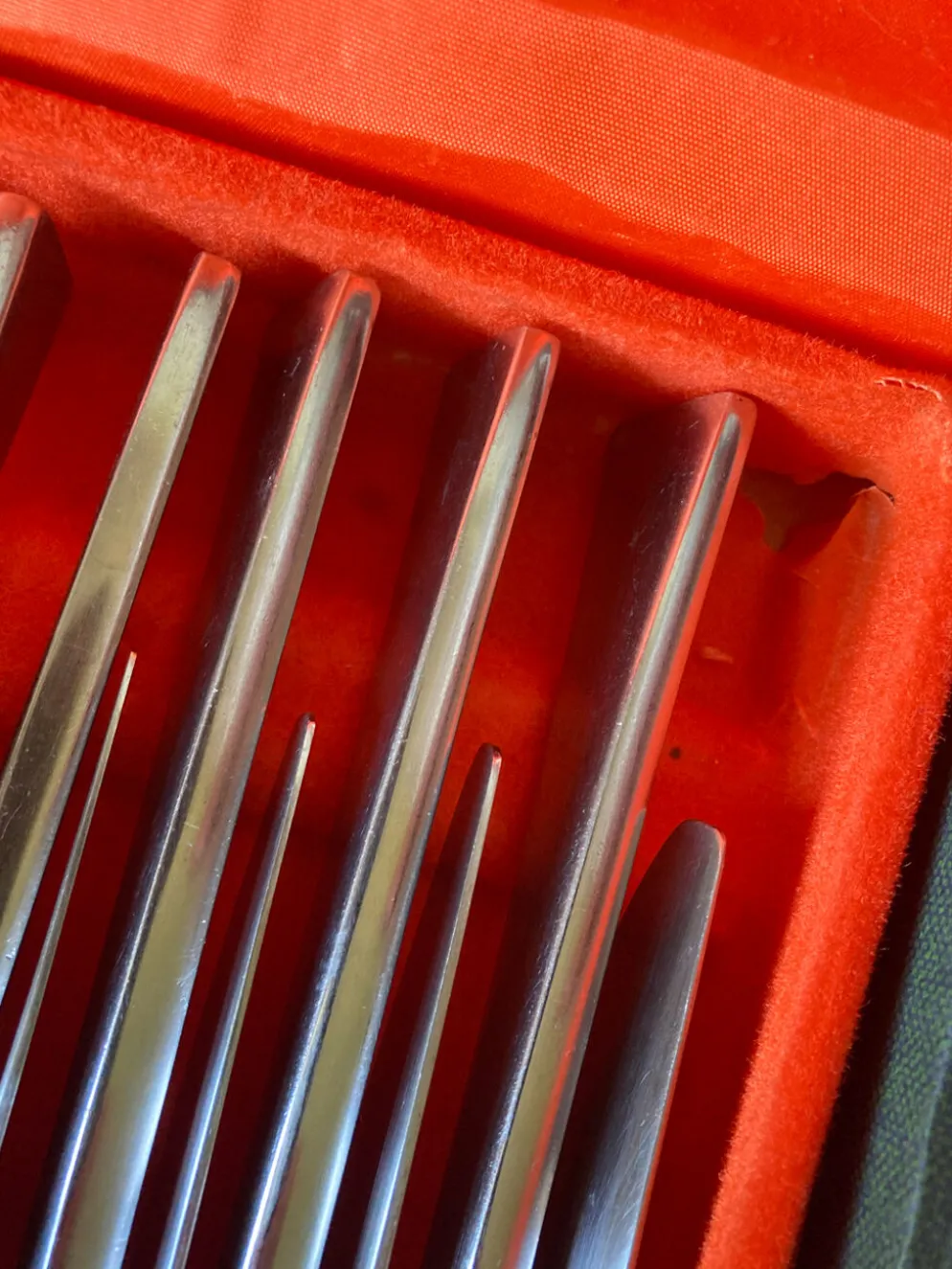 Ménagère vintage en inox Guy Degrenne, modèle Jet