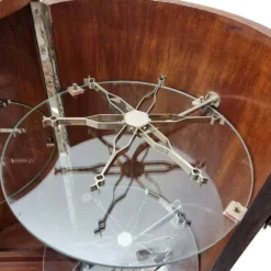 Mobilier de bar rond en acajou de style Art déco français, années 1920/30