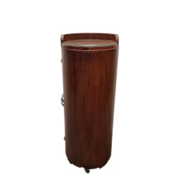Mobilier de bar rond en acajou de style Art déco français, années 1920/30