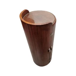 Mobilier de bar rond en acajou de style Art déco français, années 1920/30