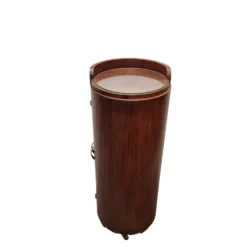 Mobilier de bar rond en acajou de style Art déco français, années 1920/30