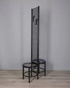 Mobilier d'entrée vintage des années 1970 avec porte-manteau et design italien.