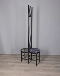 Mobilier d'entrée vintage des années 1970 avec porte-manteau et design italien.