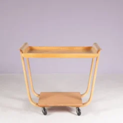 Modèle de chariot en bouleau des années 1950 : PB01 par Cees Braakman pour Pastoe Pays-Bas