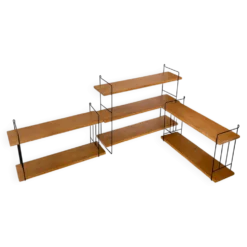 3 modules d'étagères murales style String de WHB, Allemagne, 1960