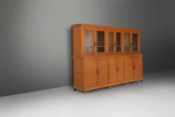 Monastère à 12 portes ou vitrine en pin, Belgique vers 1890