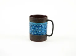 Mug en céramique Trifoglio Blue, design italien, années 1960, designer : Aldo Londi, ma