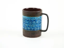 Mug en céramique Trifoglio Blue, design italien, années 1960, designer : Aldo Londi, ma