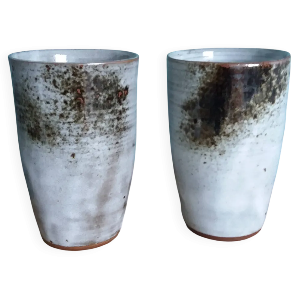Mugs tasses vases signés Atch, Chantal et Thierry Robert, années 70