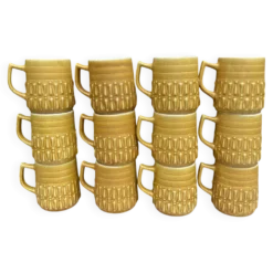 Mugs vintage BP en céramique années 70