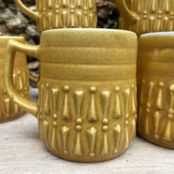 Mugs vintage BP en céramique années 70