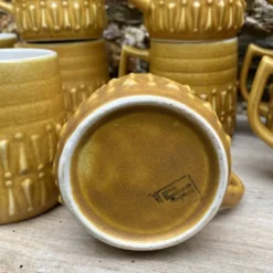 Mugs vintage BP en céramique années 70