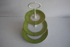 Multi-tiered porcelain tray, Stará Role porcelain, Czechoslovakia, 1950s.