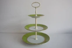 Multi-tiered porcelain tray, Stará Role porcelain, Czechoslovakia, 1950s.