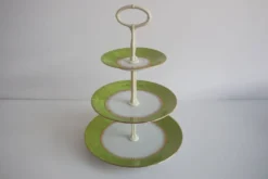 Multi-tiered porcelain tray, Stará Role porcelain, Czechoslovakia, 1950s.