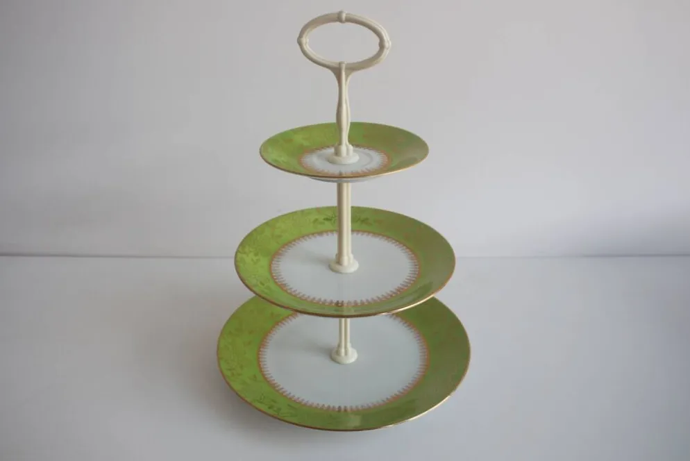 Multi-tiered porcelain tray, Stará Role porcelain, Czechoslovakia, 1950s.