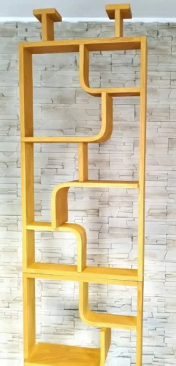 Mur en contreplaqué courbé, bibliothèque, parterre de fleurs, Volak par Holesov, Tchécoslovaquie des années 1960