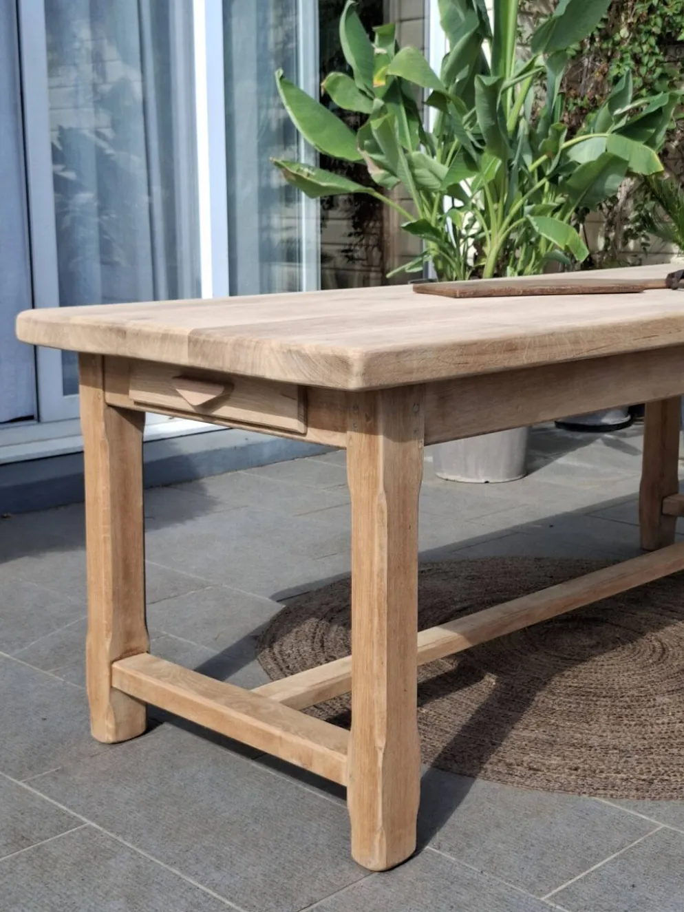N052 table de ferme rénovée