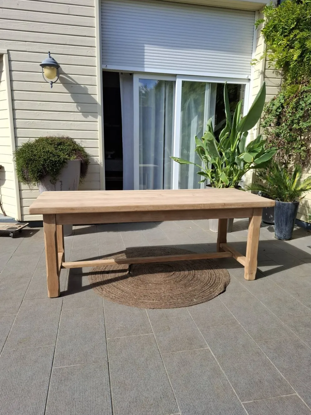 N052 table de ferme rénovée