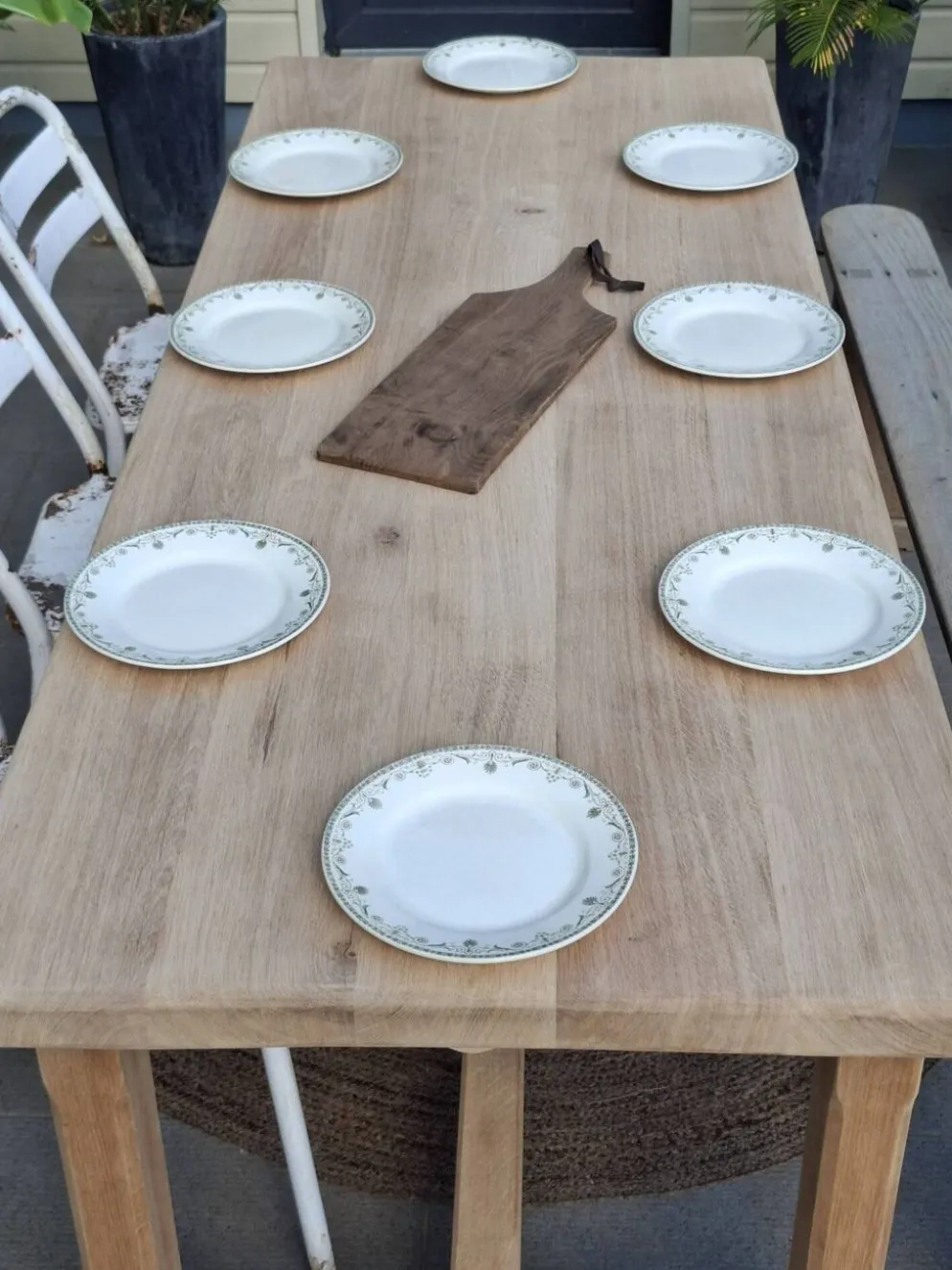 N052 table de ferme rénovée