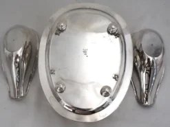 Odiot, saucière double + doublures, argent Minerve, excellent état, XIX, 1,798 kg