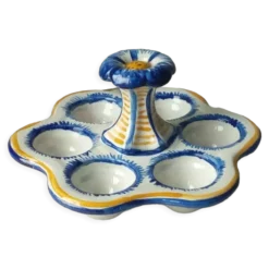 Oeufrier coquetier en faience de quimper hb