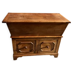 Old wooden baker's chest with storage drawers