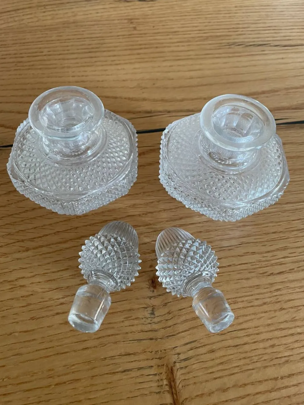 Paire Bouteille de parfum Saint Louis 19ème