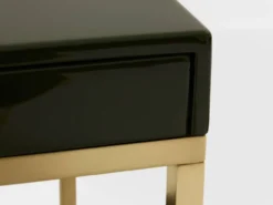 Paire bouts de canapé laque verte laiton Guy Lefevre Maison Jansen 1970