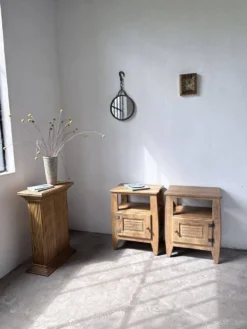Paire chevets chêne 1950