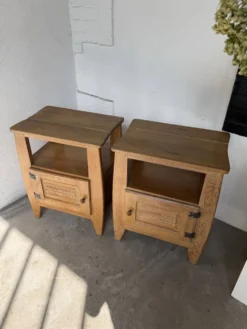 Paire chevets chêne 1950