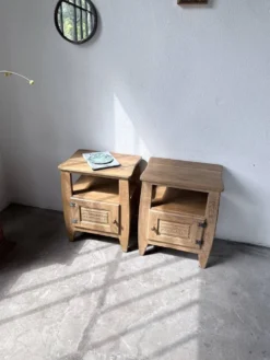Paire chevets chêne 1950