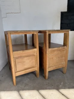 Paire chevets chêne 1950