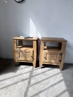 Paire chevets chêne 1950