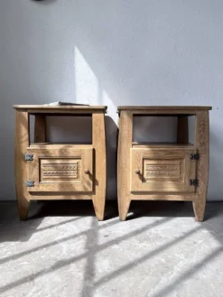 Paire chevets chêne 1950