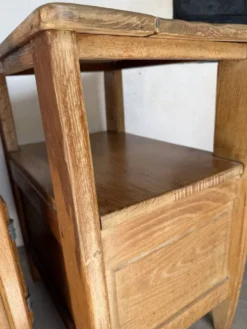Paire chevets chêne 1950
