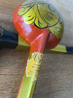 Paire cuillères XL bois russes époque URSS