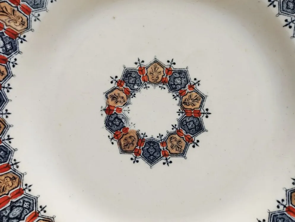 Paire d'assiette Boch Frères Keramis Cellini